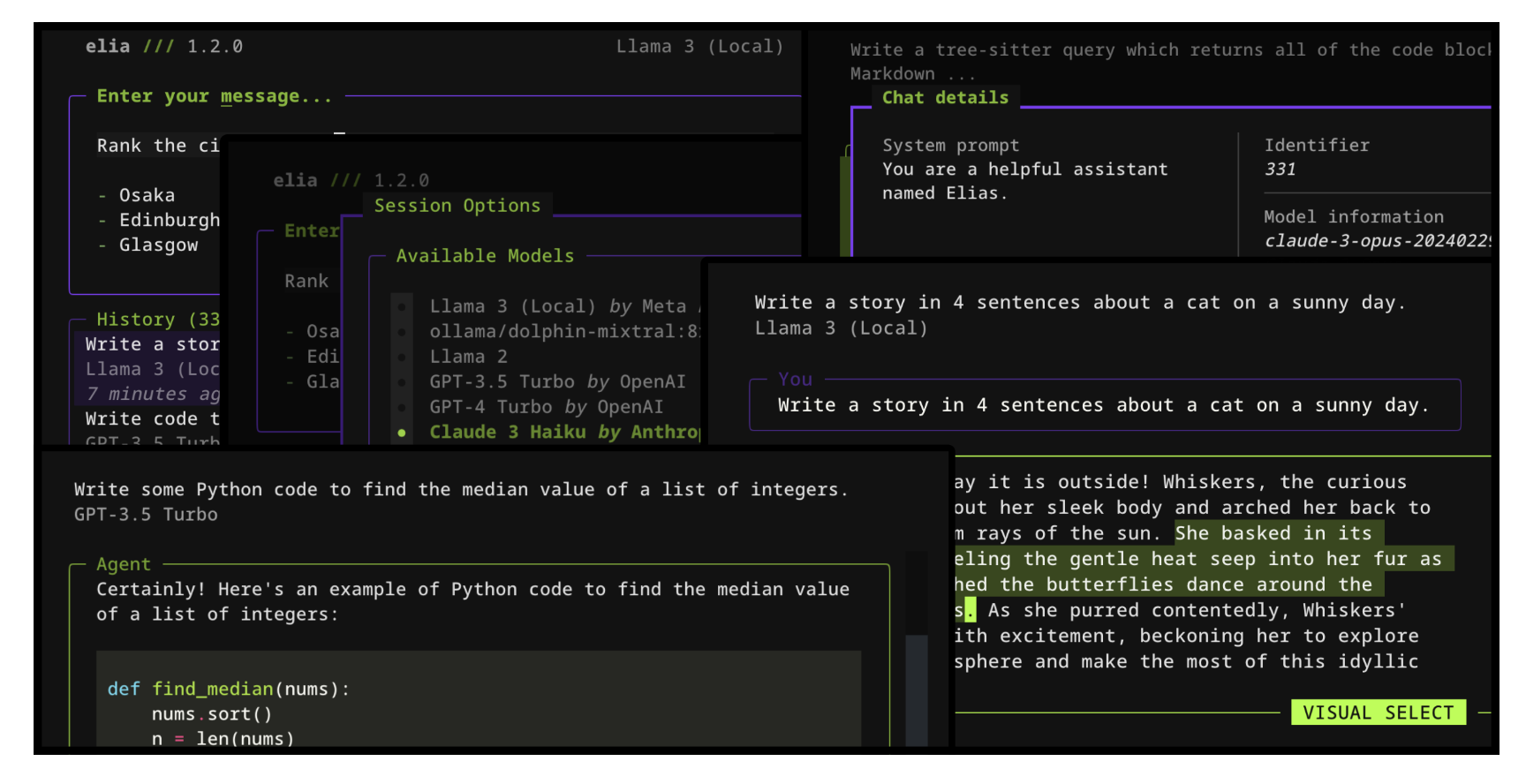  Elia: An Open Source Terminal UI for Interacting with LLMs