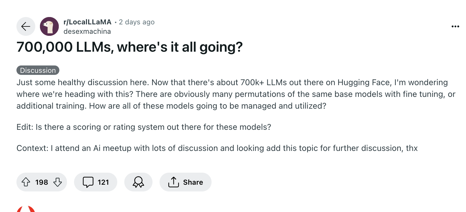  With 700,000 Large Language Models (LLMs) On Hugging Face Already, Where Is The Future of Artificial Intelligence AI Headed?