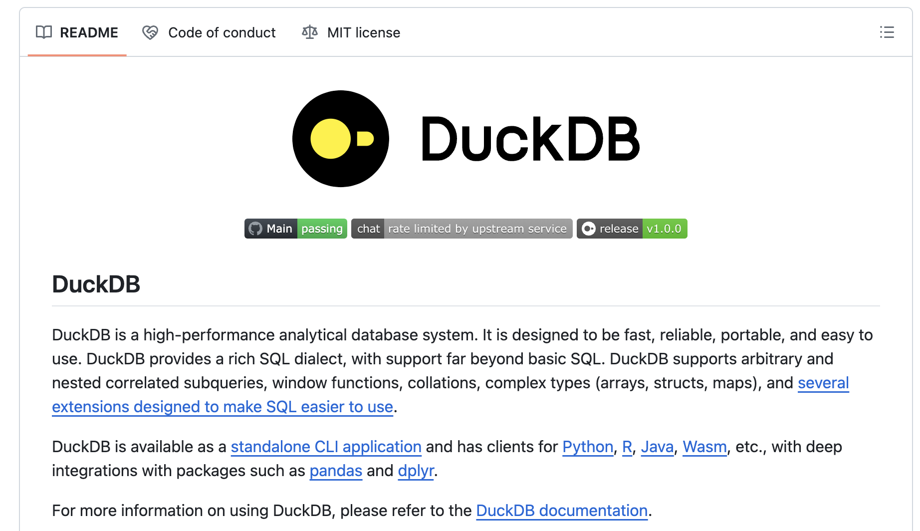  DuckDB: An Analytical in-Process SQL Database Management System DBMS