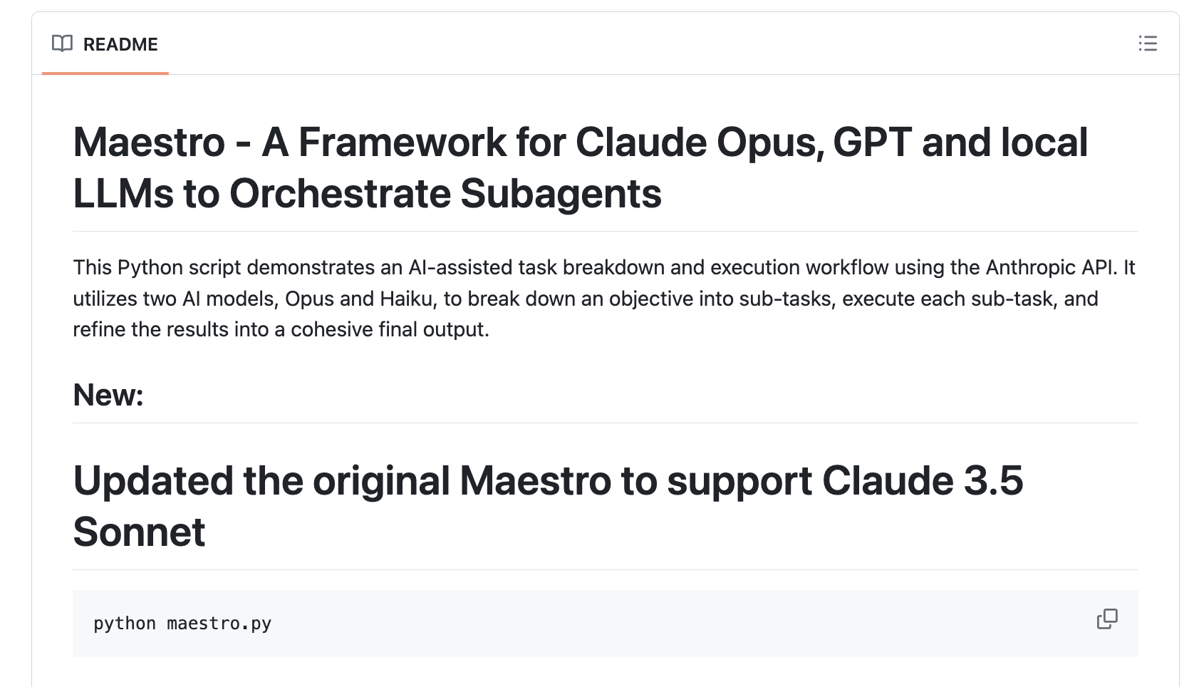 Meet Maestro: An AI Framework for Claude Opus, GPT and Local LLMs to Orchestrate Subagents