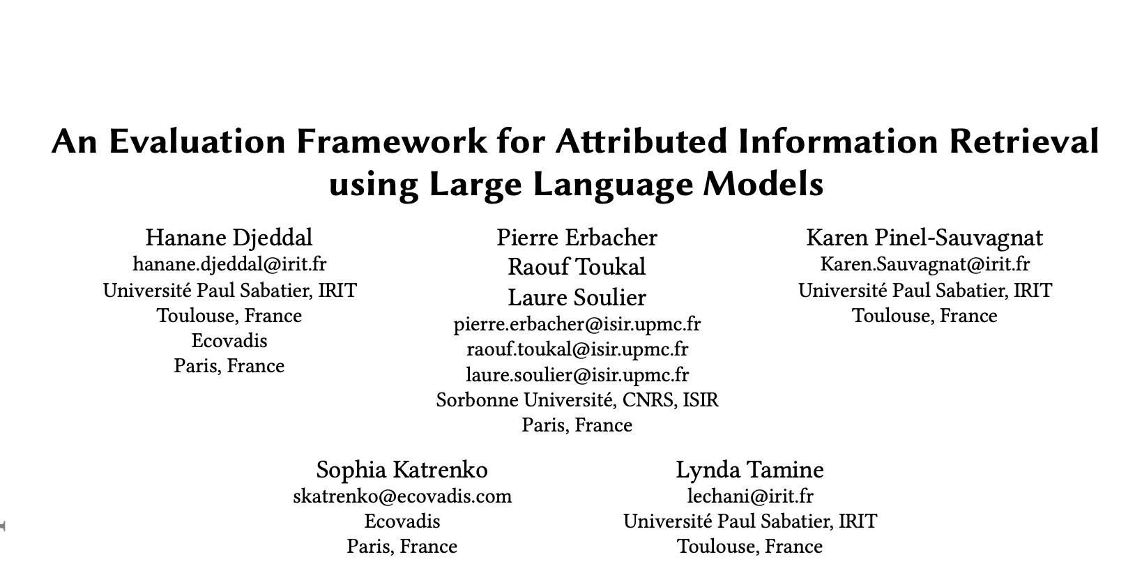  An Extensible Open-Source AI Framework to Benchmark Attributable Information-Seeking Using Representative LLM-based Approaches