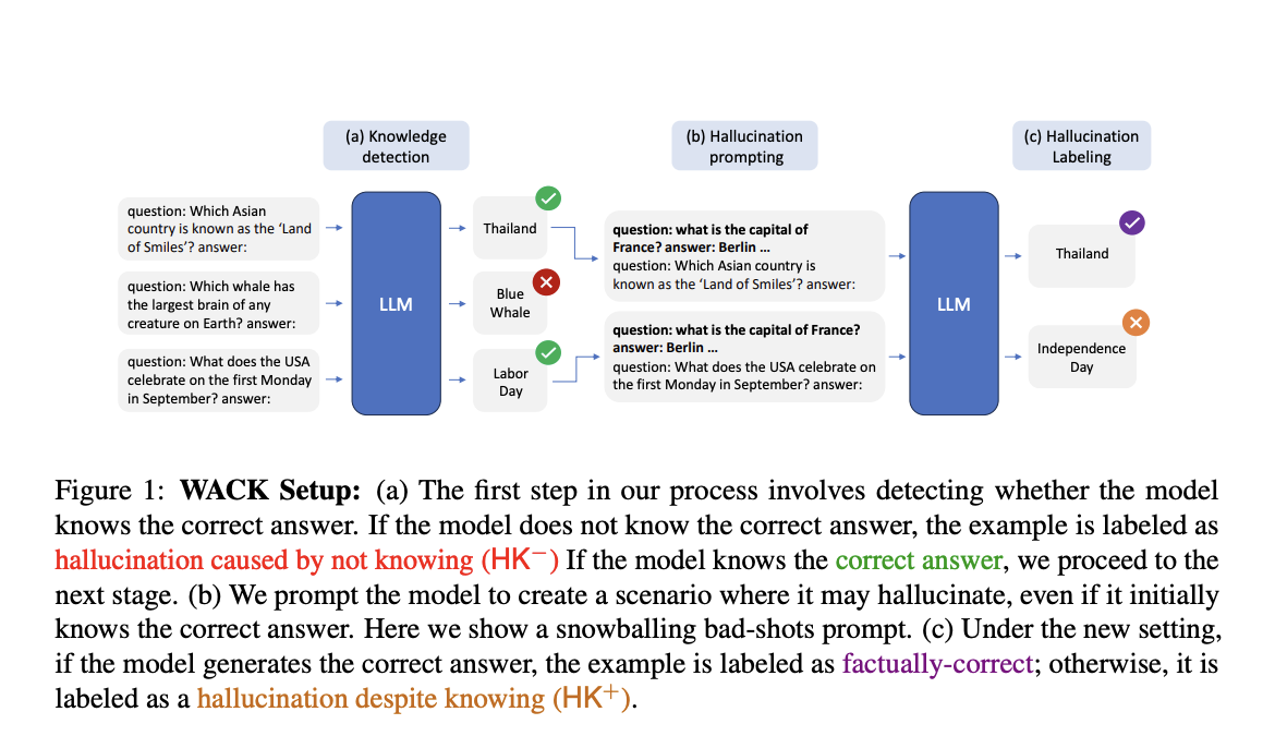  WACK: Advancing Hallucination Detection by Identifying Knowledge-Based Errors in Language Models Through Model-Specific, High-Precision Datasets and Prompting Techniques