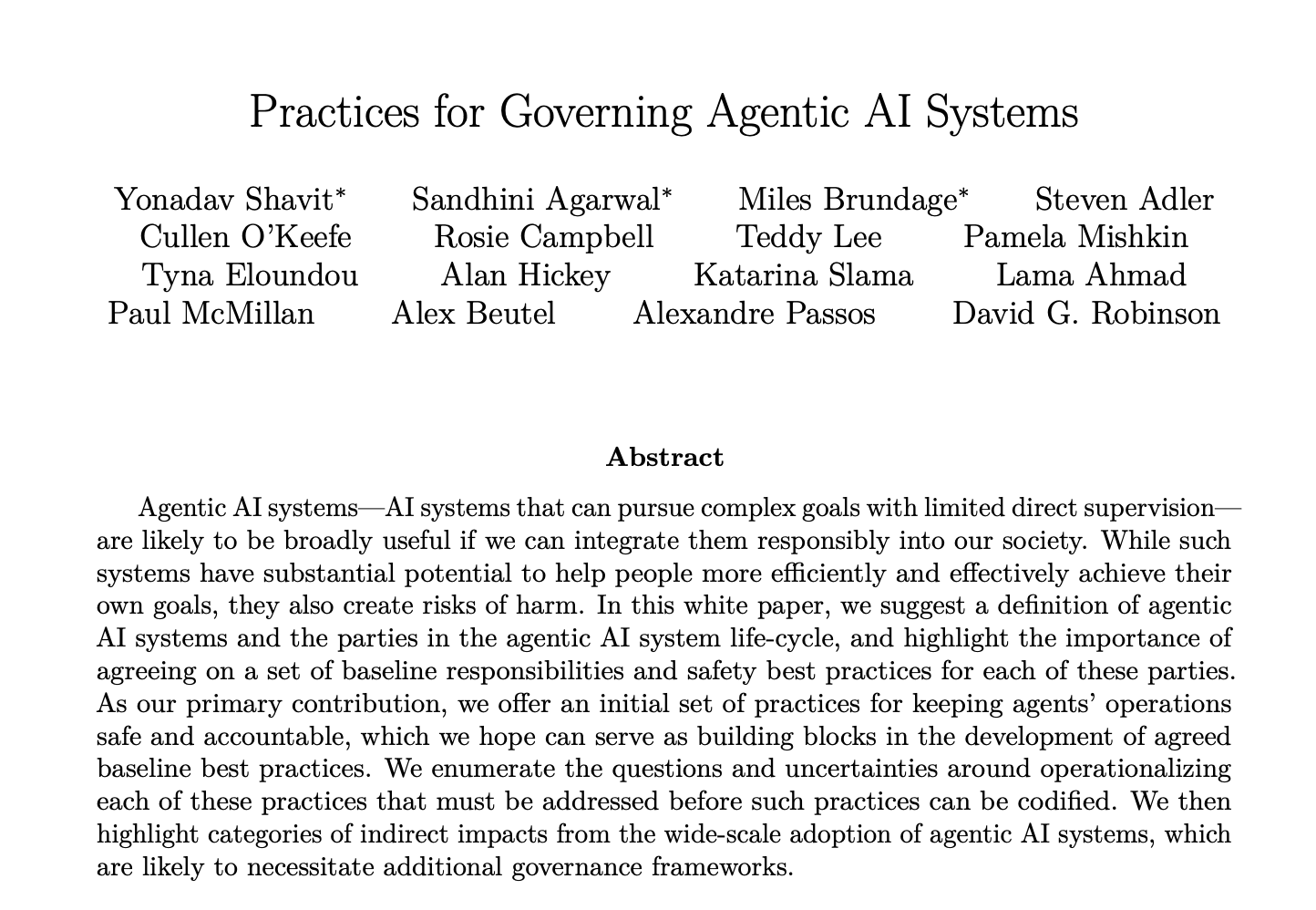  OpenAI Researchers Propose Comprehensive Set of Practices for Enhancing Safety, Accountability, and Efficiency in Agentic AI Systems